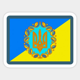 Coat of arms of Ukraine UNR, modern Sticker